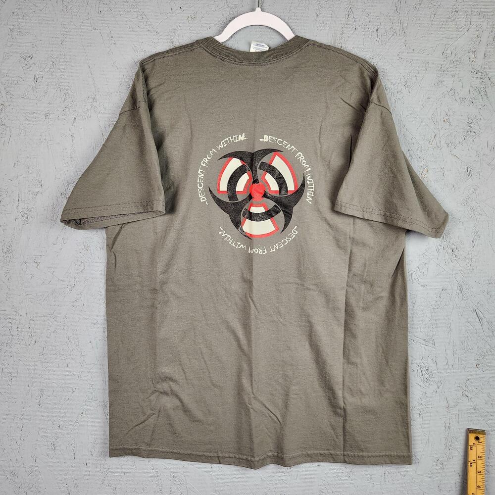 Descent From Within Biohazard Shirt Mens XL Gray Graphic Logo Band Tour Album - Picture 9 of 10